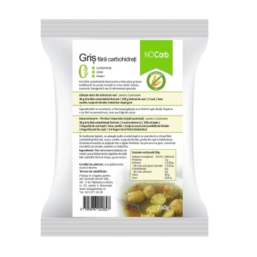 Gris fara Carbohidrati (fara gluten) 250g - NoCarb - Img 2