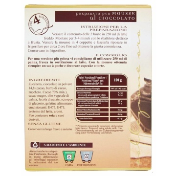 Preparat pentru Mousse de ciocolata fara coacere (fara gluten) (4 portii), S.Martino, 115g - Img 3