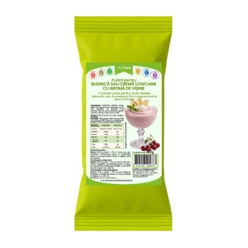 Pudra pentru jeleu sau crema cu aroma de VISINE (lowcarb, fara zahar, fara gluten, KETO) 100g - NoCarb