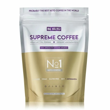 Cafea Keto Supreme Coffee (fara zahar, keto, low carb, vegan, fara gluten) 250g - BE KETO