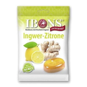 Dropsuri cu ghimbir si lamaie (fara zahar, gluten, latoza, vegan) 75g - IBONS