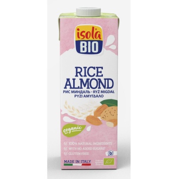 ECO Bautura din orez cu migdale, fara gluten, Isola Bio 1L