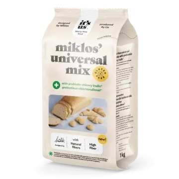 Mix de faina universala cu agent de crestere (fara zahar, fara gluten, fara lactoza,)1kg - It's Us Miklos