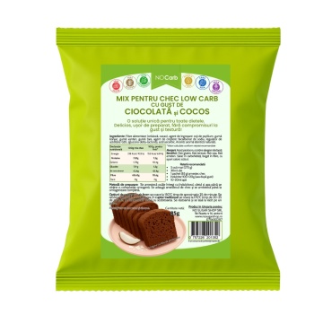 Mix pentru chec cu CIOCOLATA & COCOS (lowcarb, fara zahar, fara gluten, keto) 85g - NoCarb