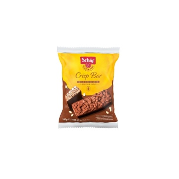 Napolitane crocante glazurate cu ALUNE DE PADURE si Ciocolata cu Lapte (fara gluten) 105g - Schar