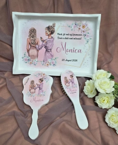 Set gătitul miresei personalizat – Mireasă și nașă
