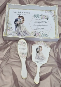 Set gătitul miresei personalizat – Romantic auriu