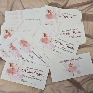 Plic de bani + place card Balerină (2 în 1)