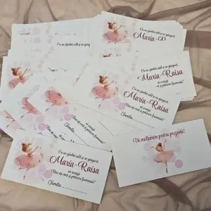 Plic de bani + place card Balerină (2 în 1)