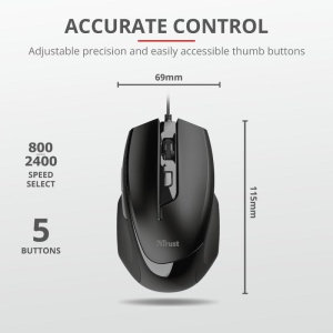 Mouse Trust Voca Comfort Mouse, negru - Img 5