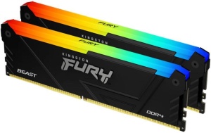 Memorie RAM Kingston DDR4 32GB 3600MHz CL18 1.35V Dual Channel Kit Fury Beast RGB Black XMP