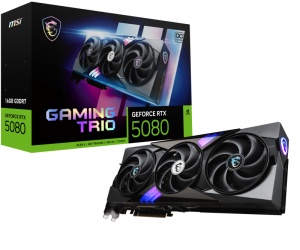 Placa Video MSI GEFORCE RTX 5080 16G GAMING TRIO OC GDDR7 256bit, 3x DP 1x HDMI