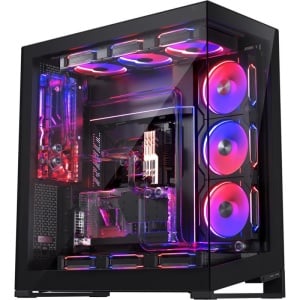 Carcasa PHANTEKS NV9 MK2 Full Tower ARGB NEGRU, Tempered Glass, Sloturi Expansiune 8, Drive Bays: 3x3.5" 6x2.5", Ventilatoare Suportate: 12, Format Placa De Baza Suportat: Mini-ITX, Micro-ATX, ATX, E-ATX, Lungime Maxima Placa Video: 490mm, Inaltime