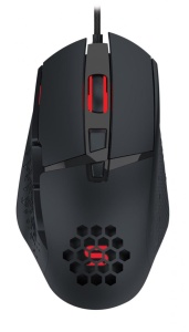 Mouse gaming Serioux Tobis, Senzor Sunplus 192, 1000-6400 DPI, switch HUANO, pana la 20 milioane de click-uri, 8 Butoane, 3 moduri de iluminare RGB, cablu USB 1.5M, plug and play, compatibil cu Windows 2000/XP/9X/VISTA/7/8/10