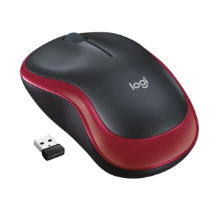 Mouse Logitech Wireless Mouse M185, No Lang, Red, Ewr2 910-002237