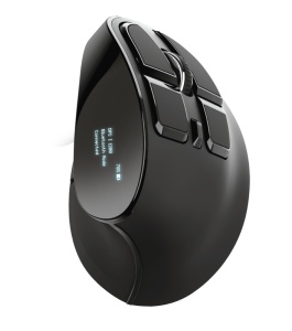 Mouse Trust Voxx, Rechargeable Ergonomic Wireless, negru