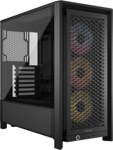Carcasa CORSAIR FRAME 4000D RS Modular Mid Tower ARGB NEGRU, Tempered Glass, Sloturi Expansiune 7 orizontale sau 3 verticale, Drive Bays: 2x3.5" 4x2.5", Ventilatoare Suportate: 12 (spate: 1x120mm sau 1x140mm, fata: 3x120mm sau 2x140mm sau 2x200mm,
