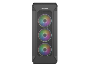 Carcasa GENESIS IRID 505 V2 Mid Tower ARGB NEGRU, Tempered Glass, Sloturi Expansiune 8, Drive Bays: 2x3.5" 7x2.5", Ventilatoare Suportate: 6 (spate: 1x120mm, fata: 3x120mm sau 2x140mm, sus: 2x120mm sau 2x140mm), Ventilatoare Incluse: 4 (4x120mm OXAL