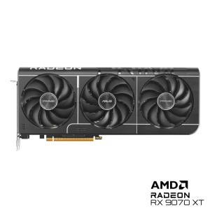 Placă video ASUS PRIME RX9070XT-O16G, GPU AMD RDNA 4, 16 GB GDDR6 256-bit, PCIe 5.0 x16, frecvență boost OC, ieșiri 3×DisplayPort 2.1 + 1×HDMI 2.1.