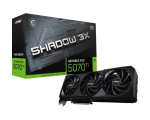 Placa Video MSI GEFORCE RTX 5070 TI 16G SHADOW 3X OC GDDR7 256 bit, PCIE 5.0, 3x DP 1x HDMI