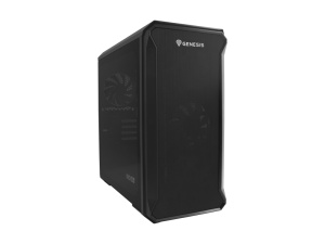 Carcasa GENESIS IRID 503 V2 Mini Tower NEGRU, Tempered Glass, Sloturi Expansiune 4, Drive Bays: 2x3.5" 3x2.5", Ventilatoare Suportate: 6 (spate: 1x120mm, fata: 3x120mm sau 2x140mm, sus: 2x120mm sau 2x140mm), Ventilatoare Incluse: 2 (2x120mm), Format