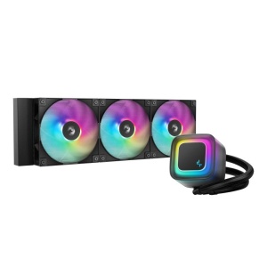 Cooler Procesor DEEPCOOL LE360 V2 ARGB NEGRU, marime radiator 402mm, 3 ventilatoare ARGB, Viteza ventilatoare 500-2100 RPM +/- 10%, Viteza pompa: 2500-3400 +/- 10%, Suport AMD: AM4/AM5, suport INTEL: LGA1851/1700/1200/1151/1150/1155, Airflow: 75.89 CFM