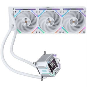 Cooler Procesor 1stPlayer X-Starship 360E-wh, display de 2,4 inches, aRGB, compatibil AMD/Intel, alb