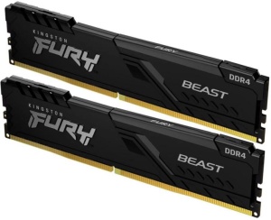 Memorie RAM Kingston DDR4 16GB 3200Mhz CL16 1.35V Dual Channel Kit Fury Beast Black XMP