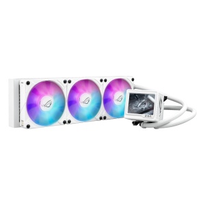 Cooler Procesor ASUS ROG RYUJIN III 360 ARGB EXTREME ALB, marime radiator 399.5mm, 3 ventilatoare ARGB, Viteza ventilatoare 2800 RPM +/- 10%, Viteza pompa: 5100 +/- 10%, Suport AMD: AM4, AM5, suport INTEL: LGA 115x/1200/1700/1851, Airflow: 89.73 CFM,