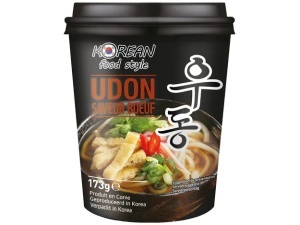 Korean Food Style Taitei Udon in stil coreean, pre-gatiti cu aroma de Vita pahar 173g - Img 2