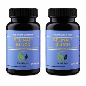 1 + 1 Belinal Gluco - pentru glicemie normală, 2 flacoane a 60 capsule - Bunăstare din Natură