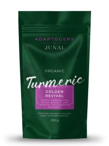 ECO Turmeric Golden Revival JUNAI - 100% pulbere organică de turmeric, 250 g, Junai