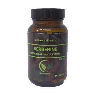 1+1 Berberină 490 mg HCL - pentru glicemie și colesterol, 60 capsule - Bunăstare din - Img 2