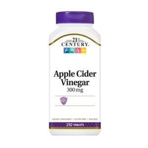 Apple Cider Vinegar 300 mg, oțet de mere, 250 comprimate, 21st Century