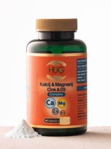 Calciu, magneziu, zinc, D3 complex, 90 capsule, Hug your life
