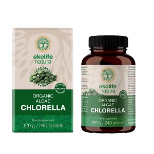 Chlorella algă ecologică, 240 comprimate - Ekolife Natura