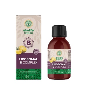 B Complex lipozomal, aromă ananas, 150 ml - Ekolife Natura