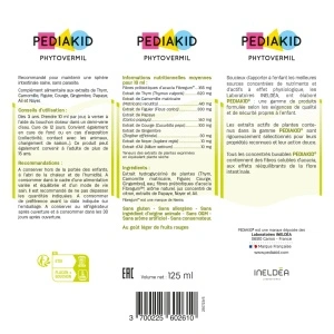 Phytovermil, 125 ml, Pediakid – supliment alimentar lichid pentru copii - Img 2