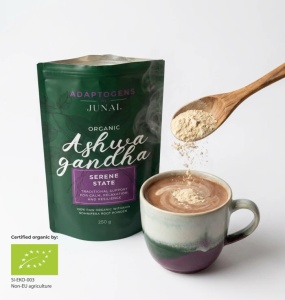 ECO Ashwagandha Serene State JUNAI - 100% pulbere organică de ashwagandha, 250 g, Junai - Img 2