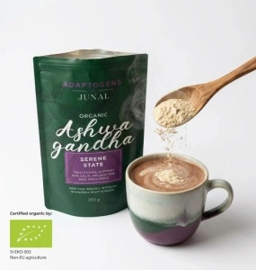 ECO Ashwagandha Serene State JUNAI - 100% pulbere organică de ashwagandha, 250 g, Junai - Img 2