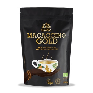 Macaccino Gold, amestec pentru băutură instant, 250 g, Iswari