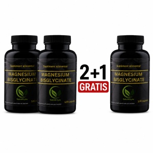 Magneziu bisglicinat, 2+1 gratis, 671 mg, Bunăstare din Natură