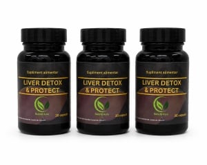 Set 3 flacoane Liver Detox & Protect - pentru ficat sănătos, 3x30 capsule - Bunăstare din Natură