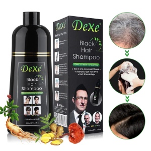 Șampon natural nuanțator pentru vopsirea părului în negru pentru femei și bărbați, 400 ml, Dexe - Img 4