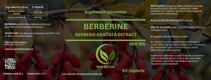 1+1 Berberină 490 mg HCL - pentru glicemie și colesterol, 60 capsule - Bunăstare din - Img 3