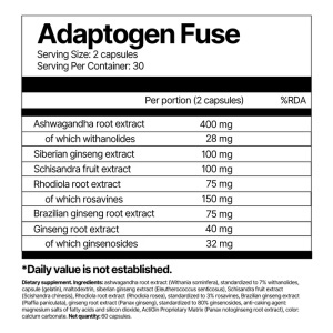 Adaptogen Fuse, supliment alimentar, 60 capsule, 4Endurance - Img 3