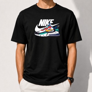 Tricou negru unisex NK1