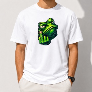 Tricou alb unisex FROG