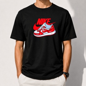 Tricou negru unisex NK18
