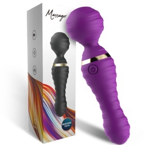 Aparat de Masaj Magic Wand Compact Armony Freedo – Mov, 9 Vibrații, Impermeabil, USB - Img 4